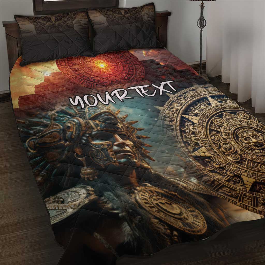 Personalized Mexican Aztec Warriors Quilt Bed Set - Wonder Print Shop
