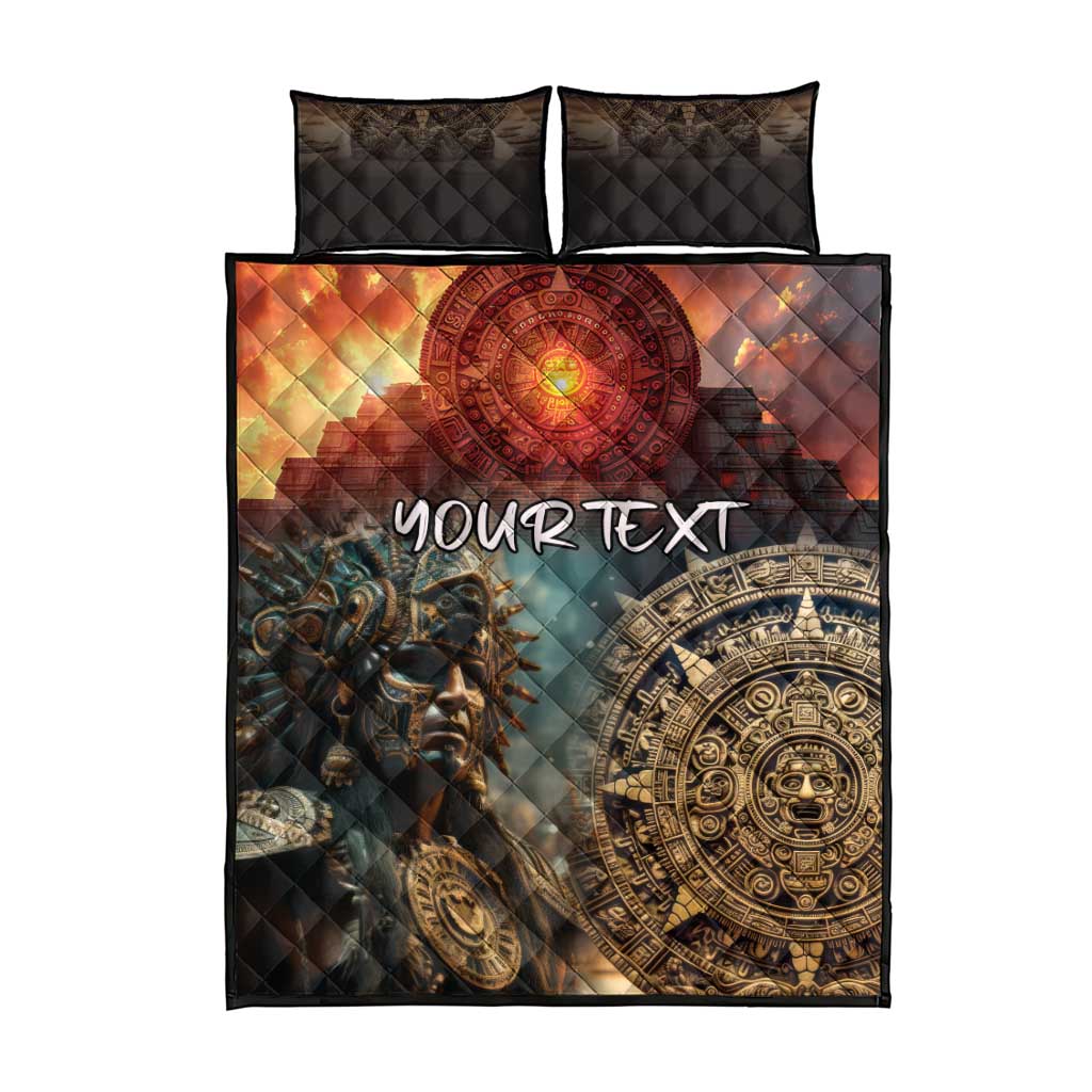 Personalized Mexican Aztec Warriors Quilt Bed Set - Wonder Print Shop