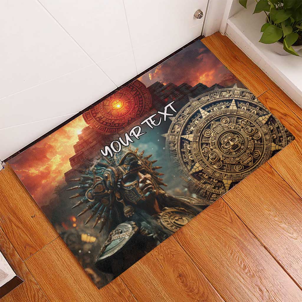 Personalized Mexican Aztec Warriors Rubber Doormat - Wonder Print Shop