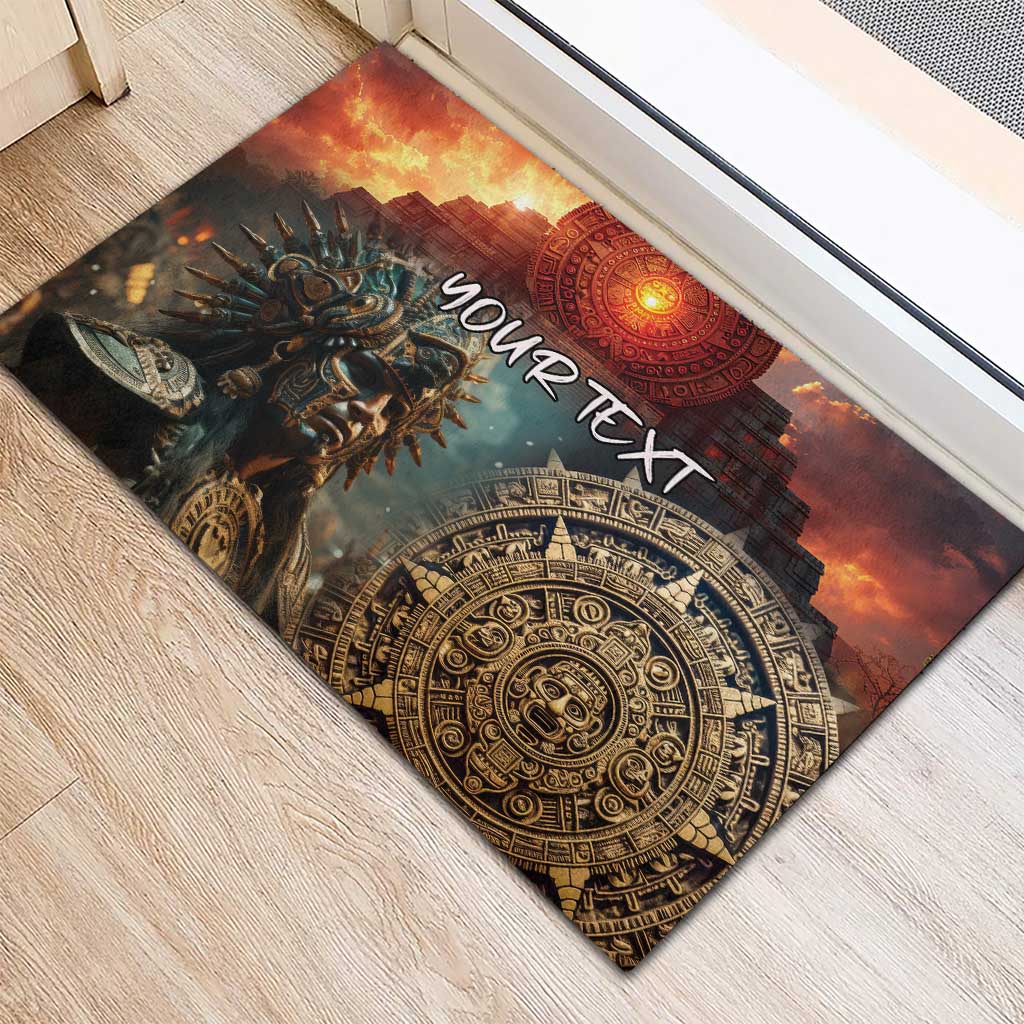 Personalized Mexican Aztec Warriors Rubber Doormat - Wonder Print Shop