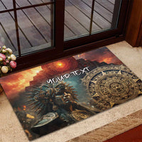 Personalized Mexican Aztec Warriors Rubber Doormat - Wonder Print Shop