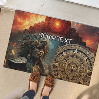 Personalized Mexican Aztec Warriors Rubber Doormat - Wonder Print Shop
