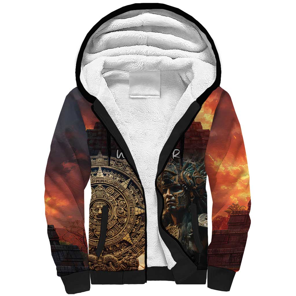 Personalized Mexican Aztec Warriors Sherpa Hoodie - Wonder Print Shop