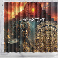 Personalized Mexican Aztec Warriors Shower Curtain