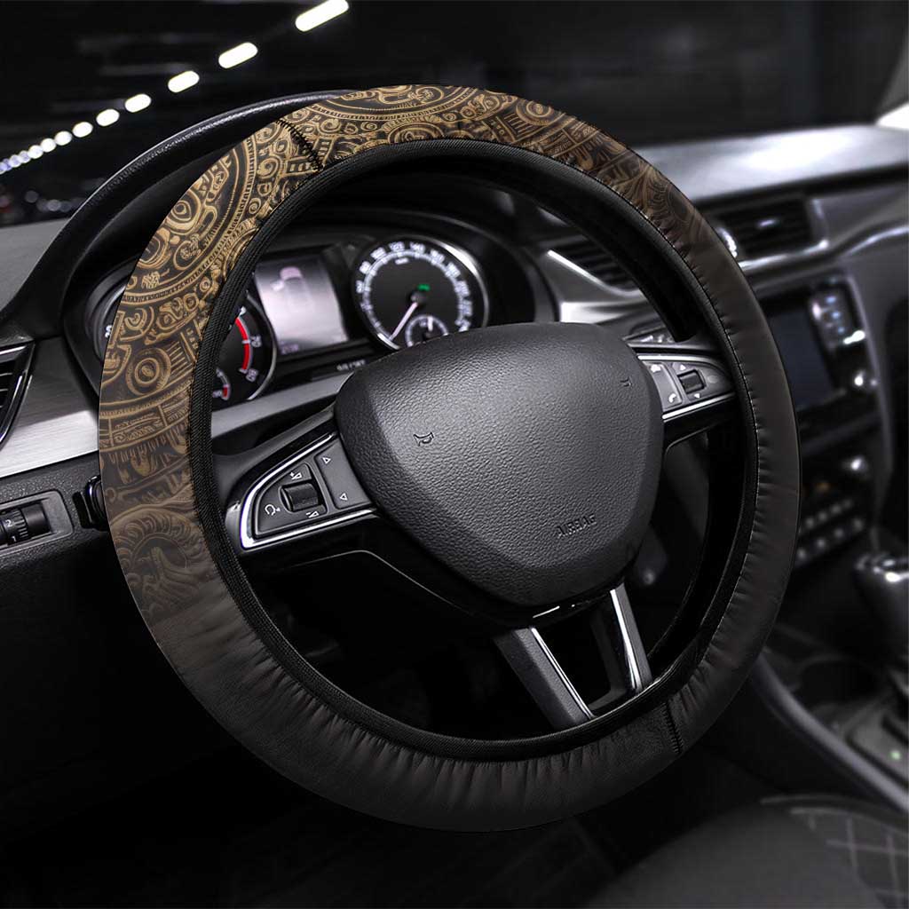 Mexican Aztec Warriors Steering Wheel Cover - Wonder Print Shop