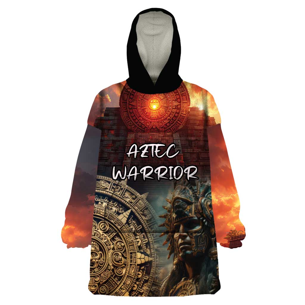 Personalized Mexican Aztec Warriors Wearable Blanket Hoodie - Wonder Print Shop