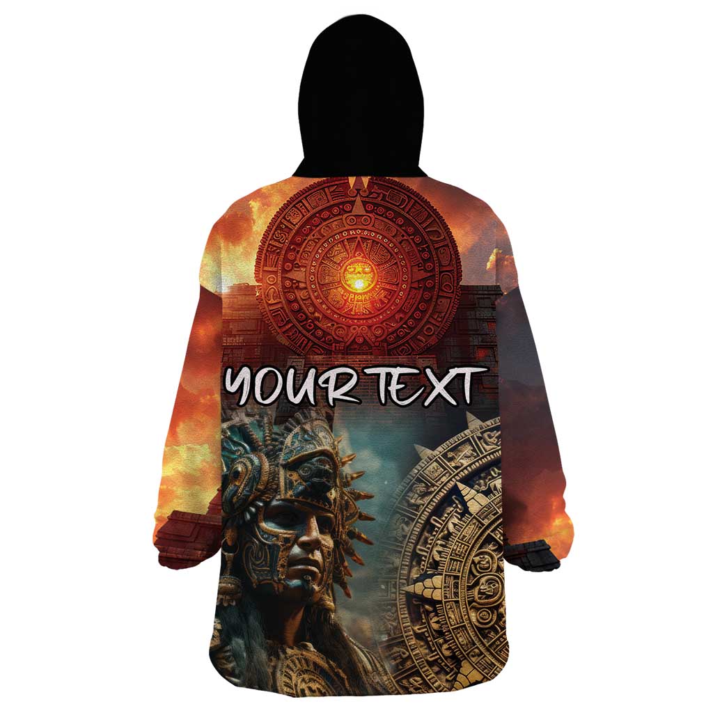 Personalized Mexican Aztec Warriors Wearable Blanket Hoodie - Wonder Print Shop