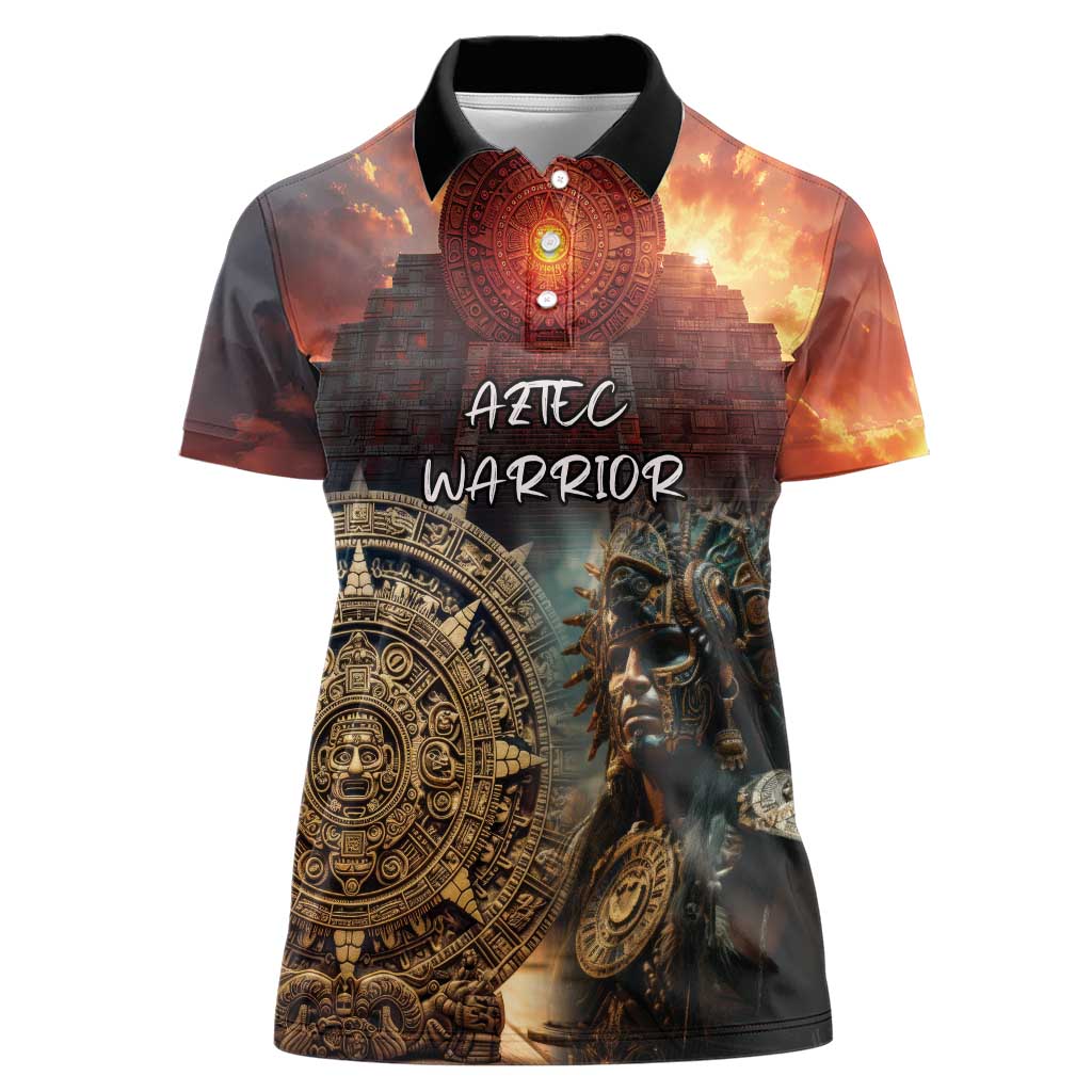 Personalized Mexican Aztec Warriors Women Polo Shirt - Wonder Print Shop