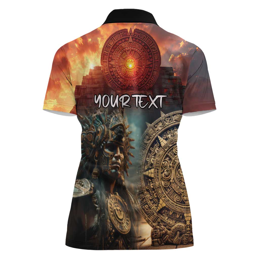 Personalized Mexican Aztec Warriors Women Polo Shirt - Wonder Print Shop