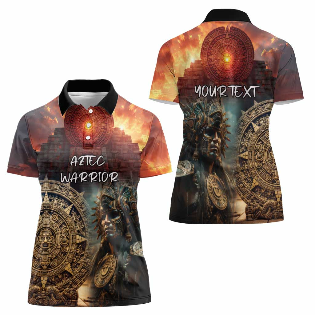 Personalized Mexican Aztec Warriors Women Polo Shirt - Wonder Print Shop