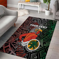 Personalized Mexican Tribal Aztec Warriors Area Rug Aztec Sun God - Wonder Print Shop