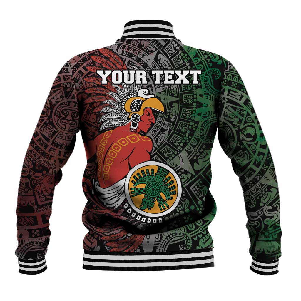 Personalized Mexican Tribal Aztec Warriors Baseball Jacket Aztec Sun God - Wonder Print Shop