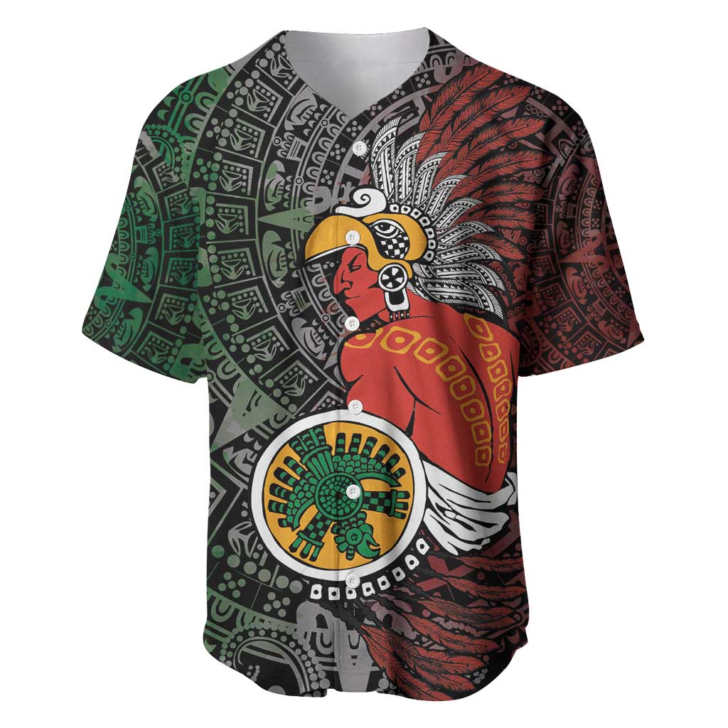 Personalized Mexican Tribal Aztec Warriors Baseball Jersey Aztec Sun God - Wonder Print Shop