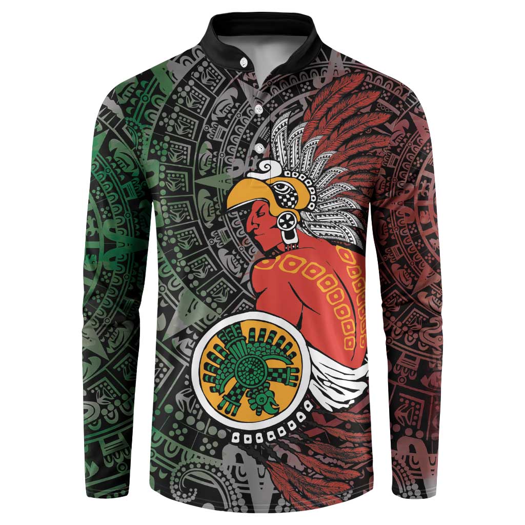 Personalized Mexican Tribal Aztec Warriors Button Sweatshirt Aztec Sun God - Wonder Print Shop