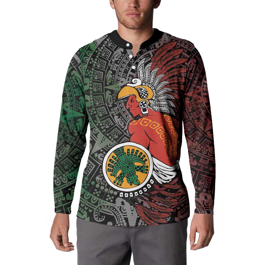 Personalized Mexican Tribal Aztec Warriors Button Sweatshirt Aztec Sun God - Wonder Print Shop