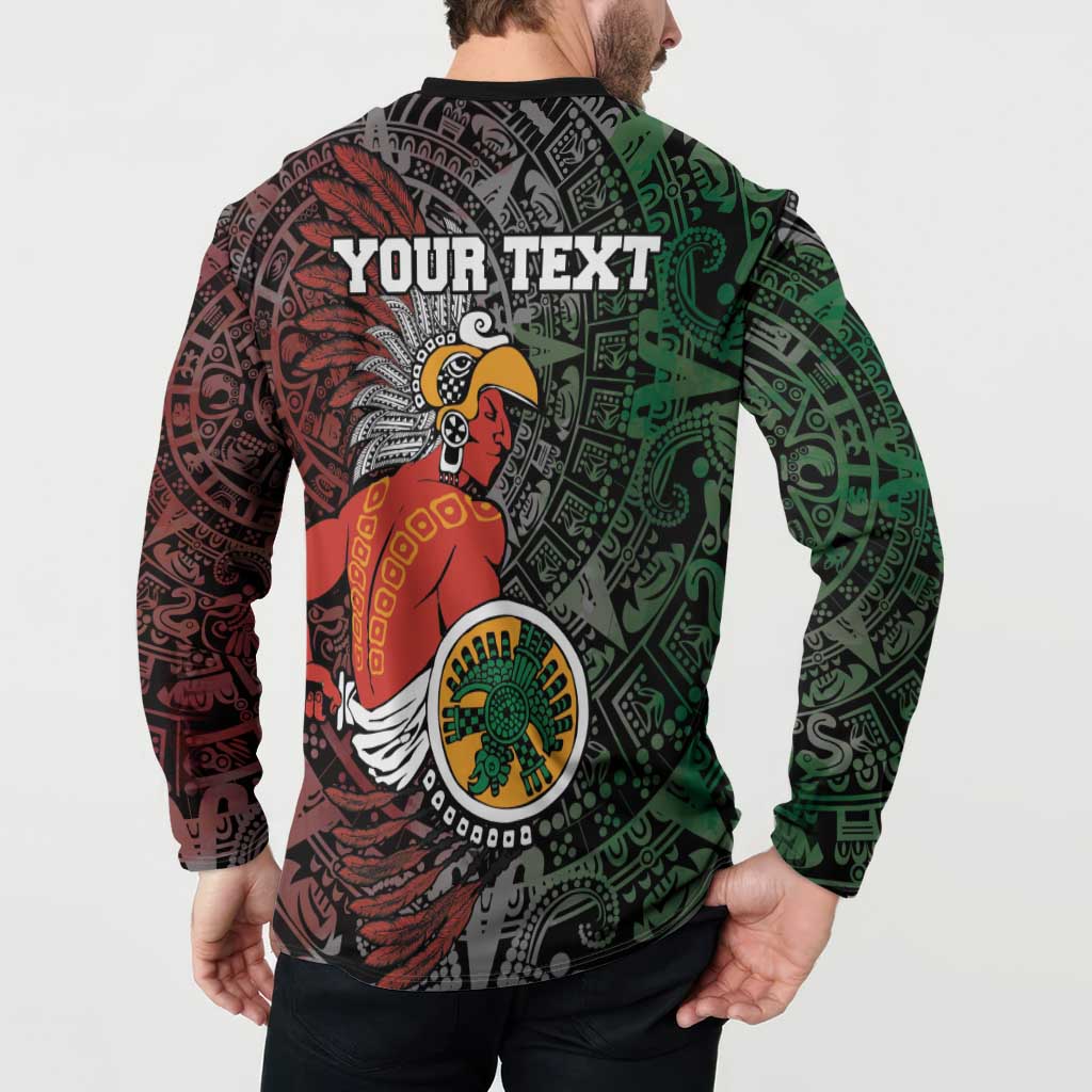 Personalized Mexican Tribal Aztec Warriors Button Sweatshirt Aztec Sun God - Wonder Print Shop