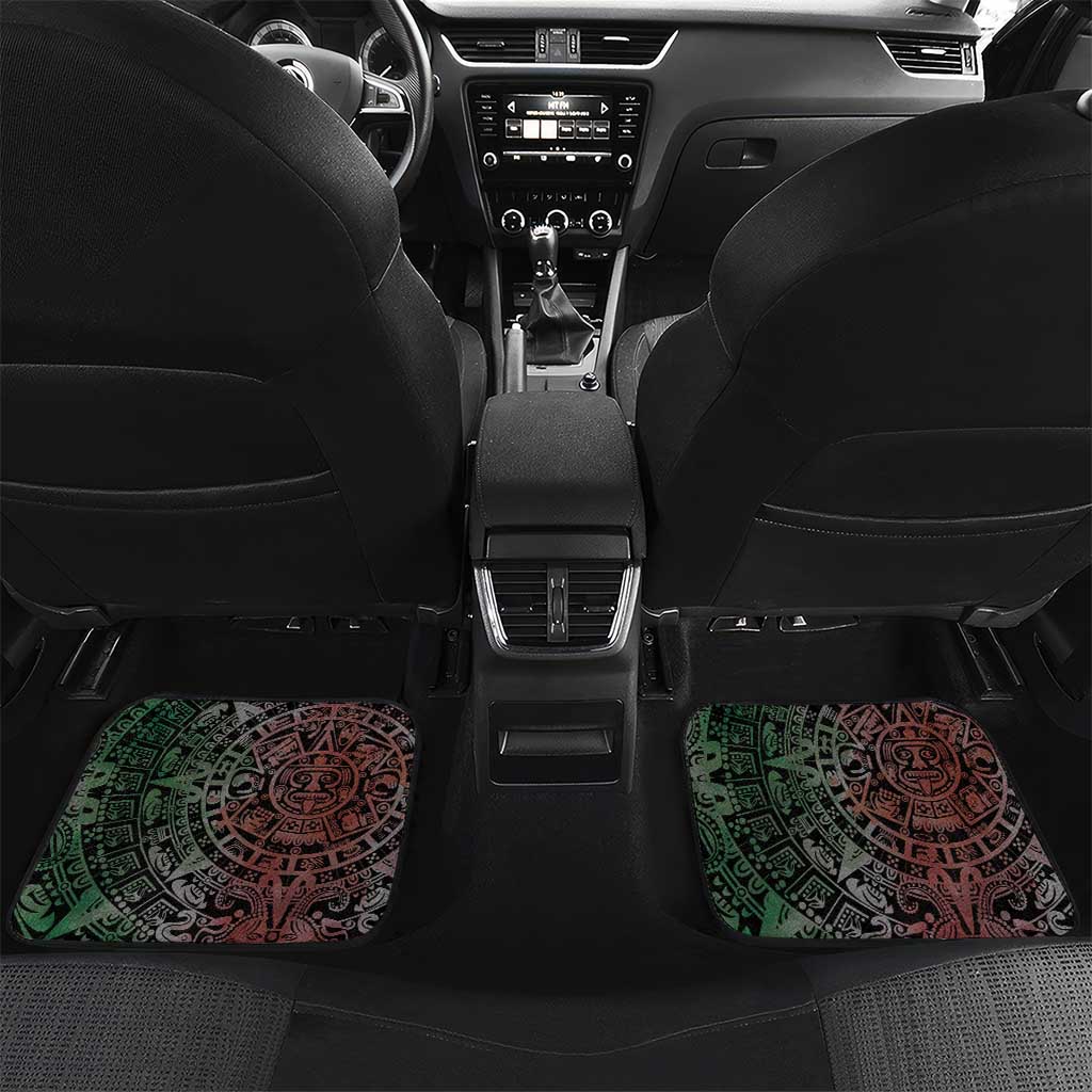 Personalized Mexican Tribal Aztec Warriors Car Mats Aztec Sun God - Wonder Print Shop