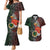 Personalized Mexican Tribal Aztec Warriors Couples Matching Mermaid Dress and Hawaiian Shirt Aztec Sun God - Wonder Print Shop
