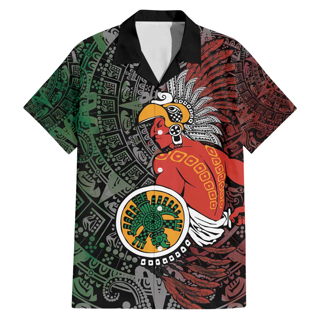 Personalized Mexican Tribal Aztec Warriors Family Matching Mermaid Dress and Hawaiian Shirt Aztec Sun God - Wonder Print Shop