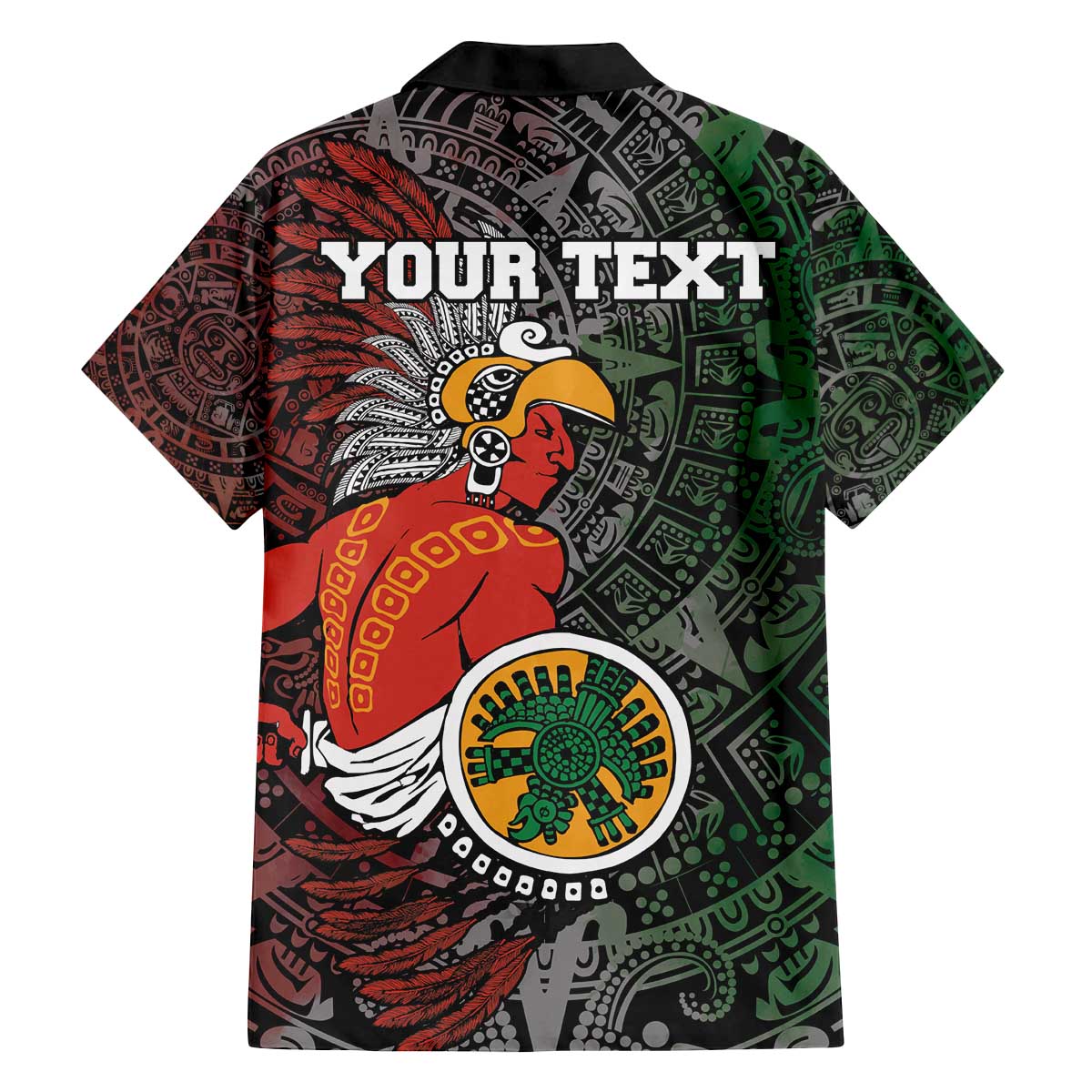 Personalized Mexican Tribal Aztec Warriors Family Matching Puletasi and Hawaiian Shirt Aztec Sun God - Wonder Print Shop