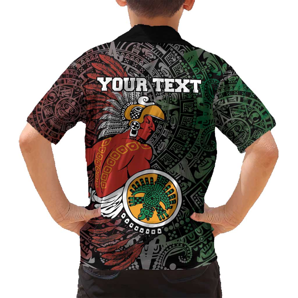 Personalized Mexican Tribal Aztec Warriors Family Matching Tank Maxi Dress and Hawaiian Shirt Aztec Sun God - Wonder Print Shop