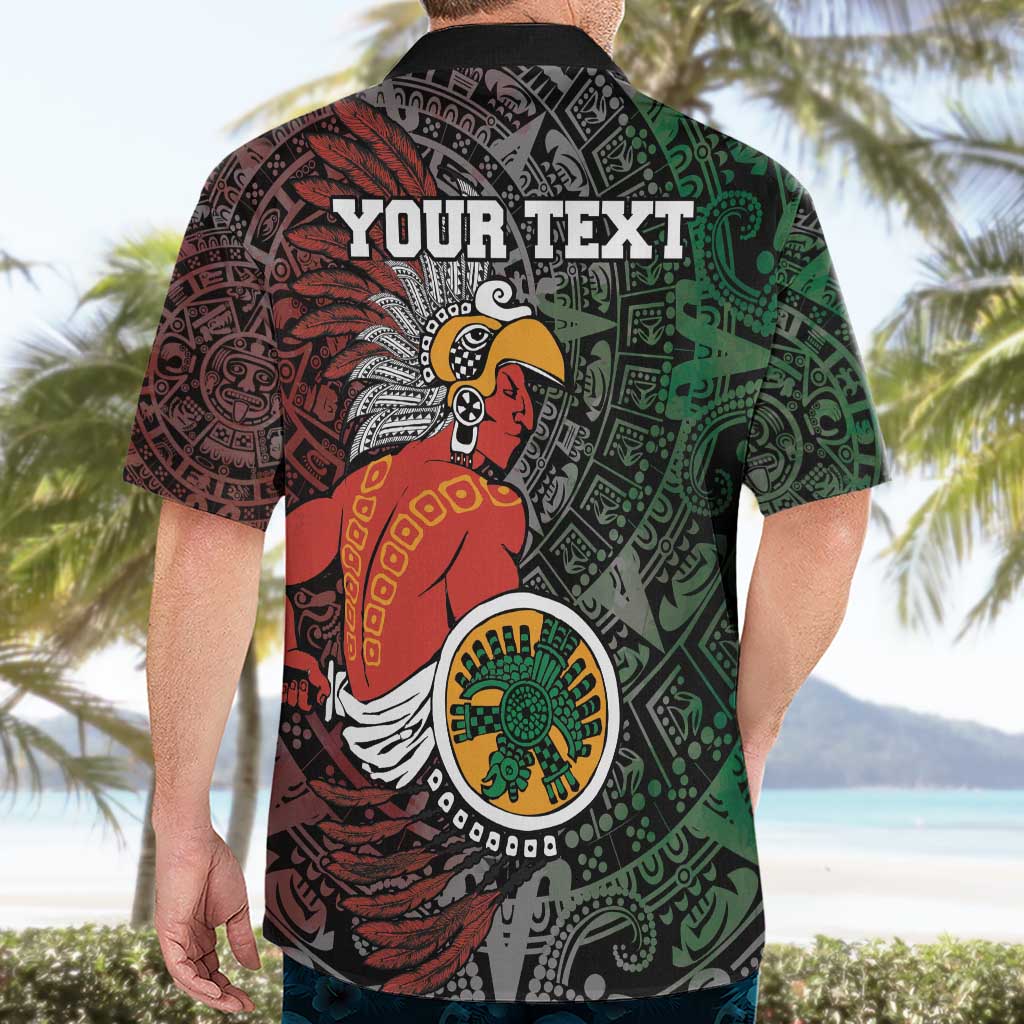 Personalized Mexican Tribal Aztec Warriors Hawaiian Shirt Aztec Sun God - Wonder Print Shop
