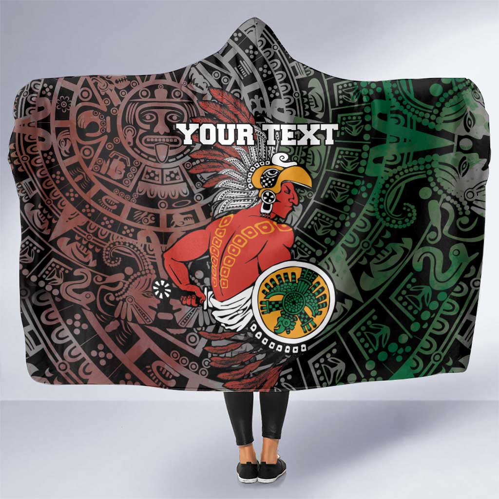 Personalized Mexican Tribal Aztec Warriors Hooded Blanket Aztec Sun God