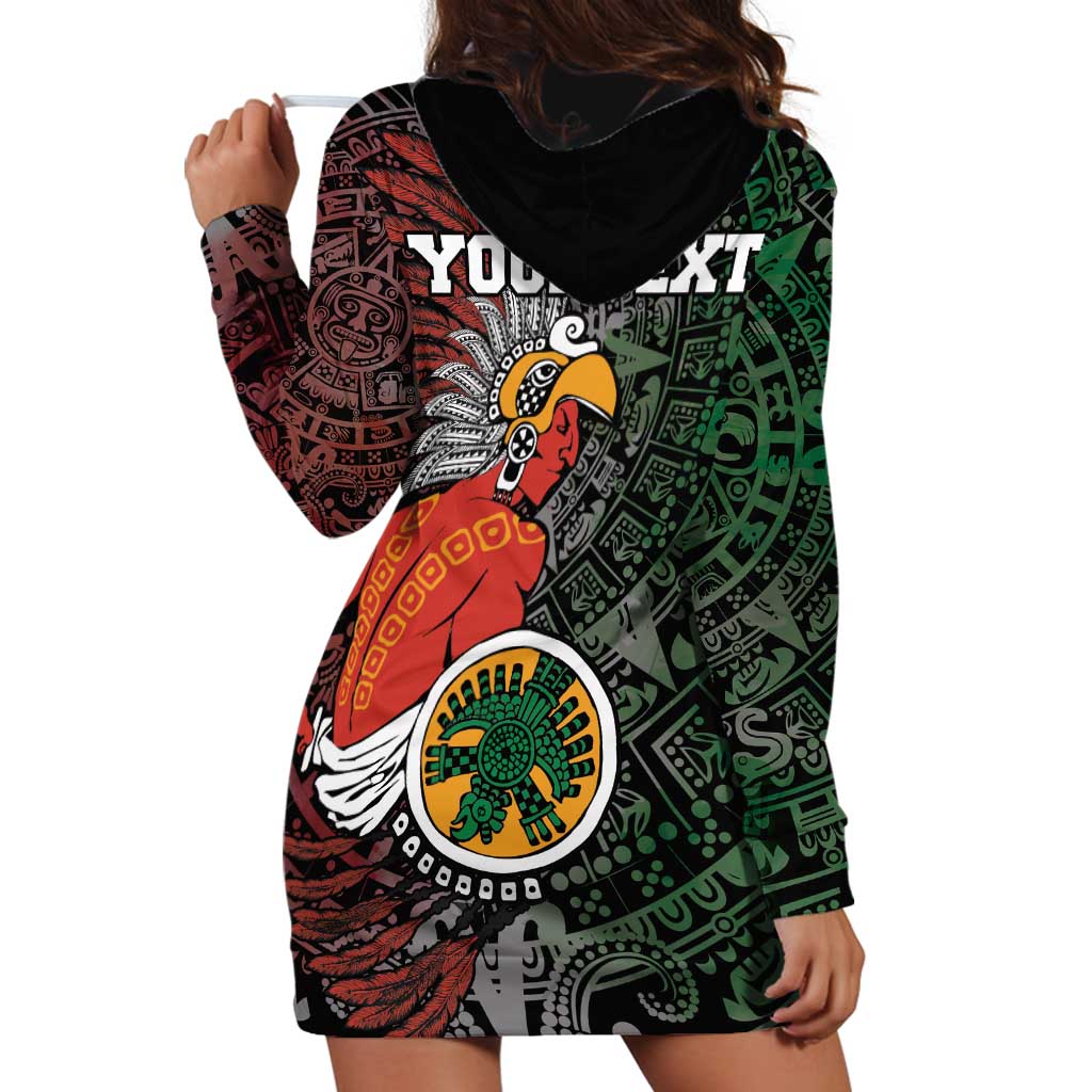 Personalized Mexican Tribal Aztec Warriors Hoodie Dress Aztec Sun God - Wonder Print Shop