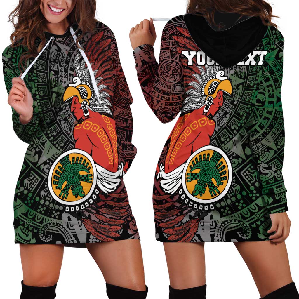 Personalized Mexican Tribal Aztec Warriors Hoodie Dress Aztec Sun God - Wonder Print Shop