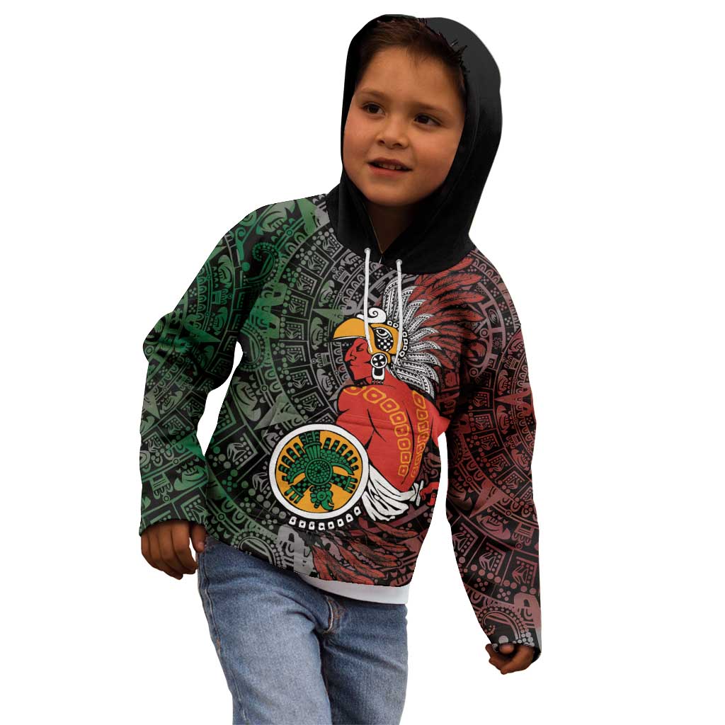 Personalized Mexican Tribal Aztec Warriors Kid Hoodie Aztec Sun God - Wonder Print Shop