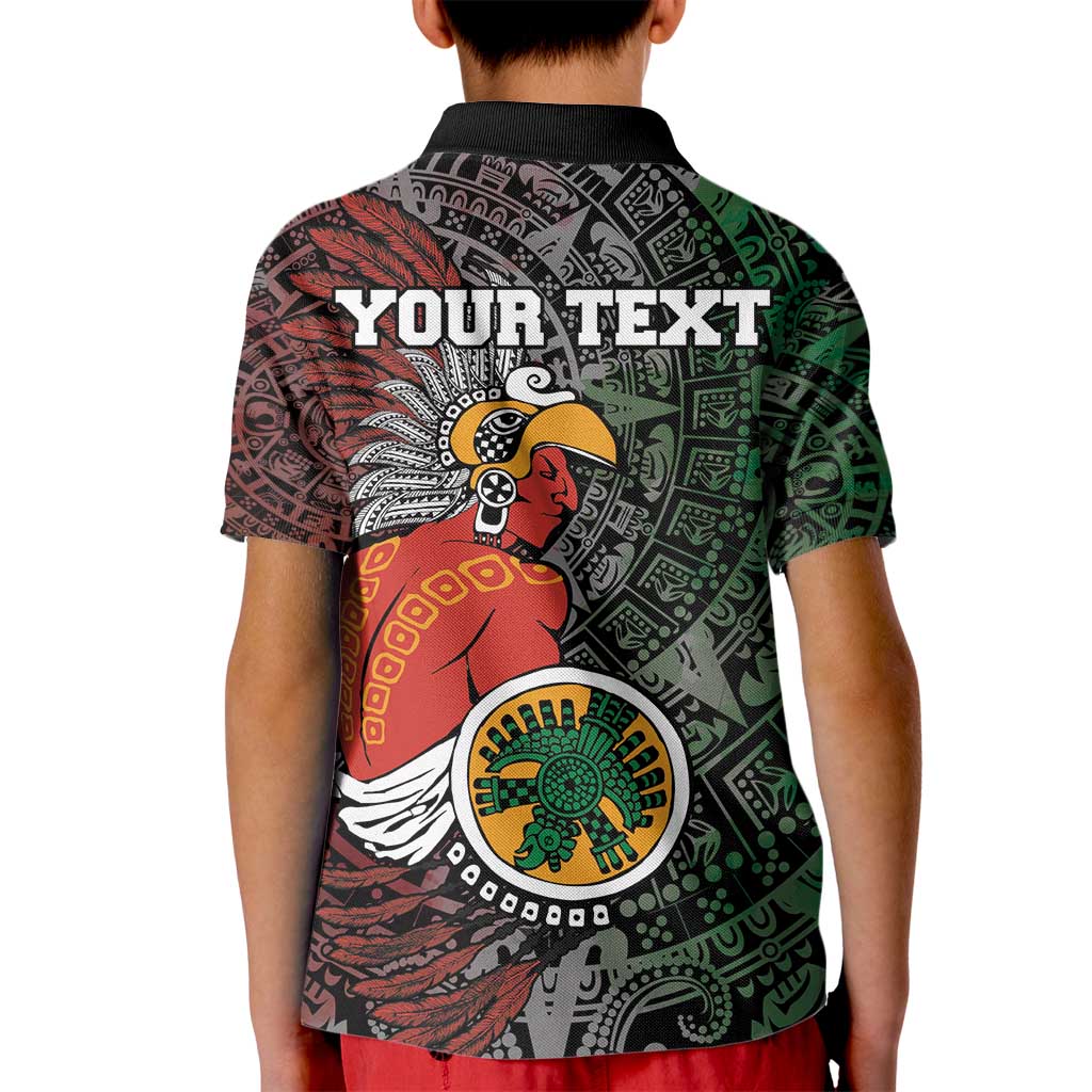 Personalized Mexican Tribal Aztec Warriors Kid Polo Shirt Aztec Sun God - Wonder Print Shop