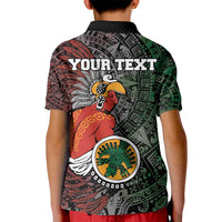 Personalized Mexican Tribal Aztec Warriors Kid Polo Shirt Aztec Sun God - Wonder Print Shop