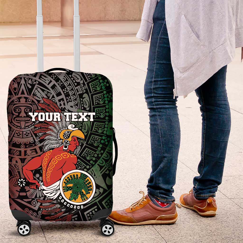 Personalized Mexican Tribal Aztec Warriors Luggage Cover Aztec Sun God - Wonder Print Shop