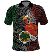 Personalized Mexican Tribal Aztec Warriors Polo Shirt Aztec Sun God - Wonder Print Shop