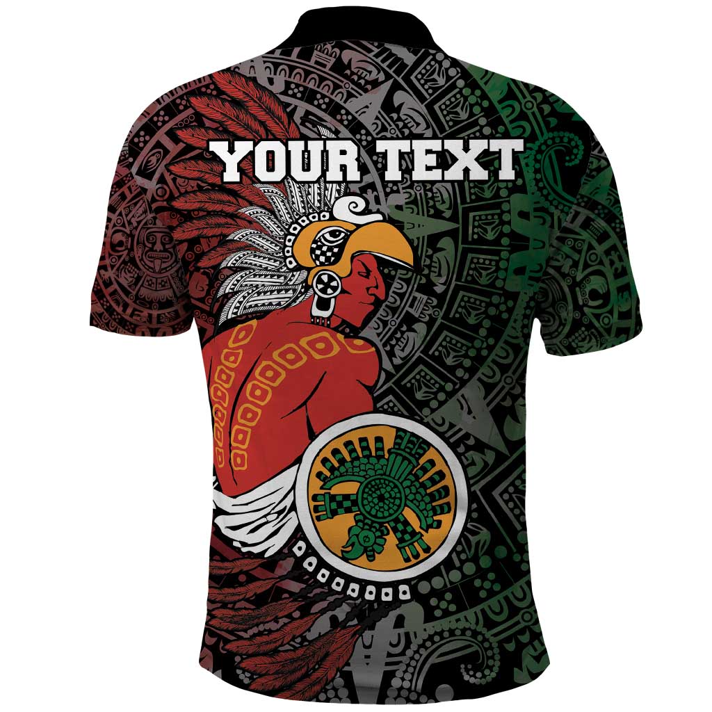 Personalized Mexican Tribal Aztec Warriors Polo Shirt Aztec Sun God - Wonder Print Shop