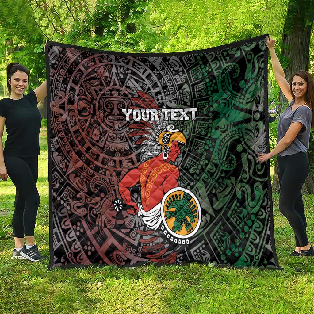 Personalized Mexican Tribal Aztec Warriors Quilt Aztec Sun God - Wonder Print Shop
