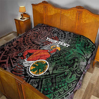 Personalized Mexican Tribal Aztec Warriors Quilt Aztec Sun God - Wonder Print Shop