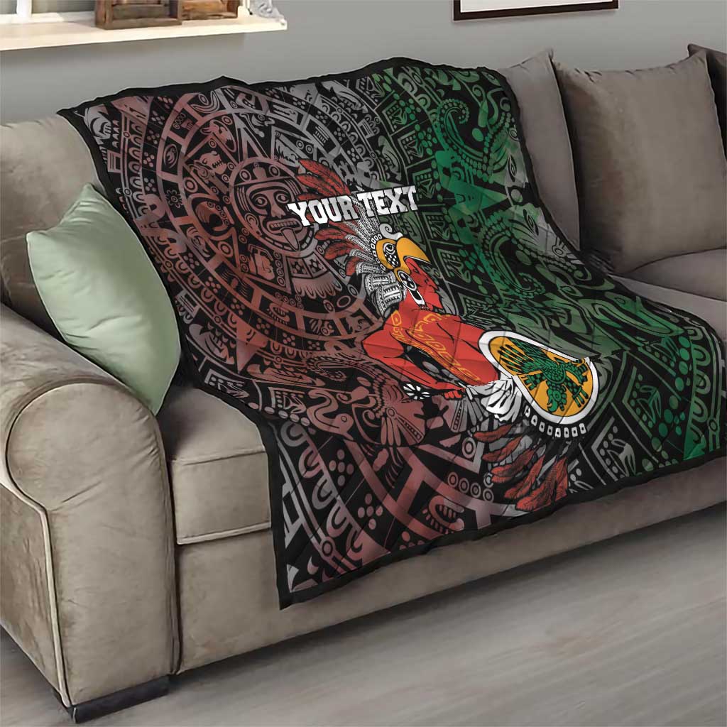 Personalized Mexican Tribal Aztec Warriors Quilt Aztec Sun God - Wonder Print Shop