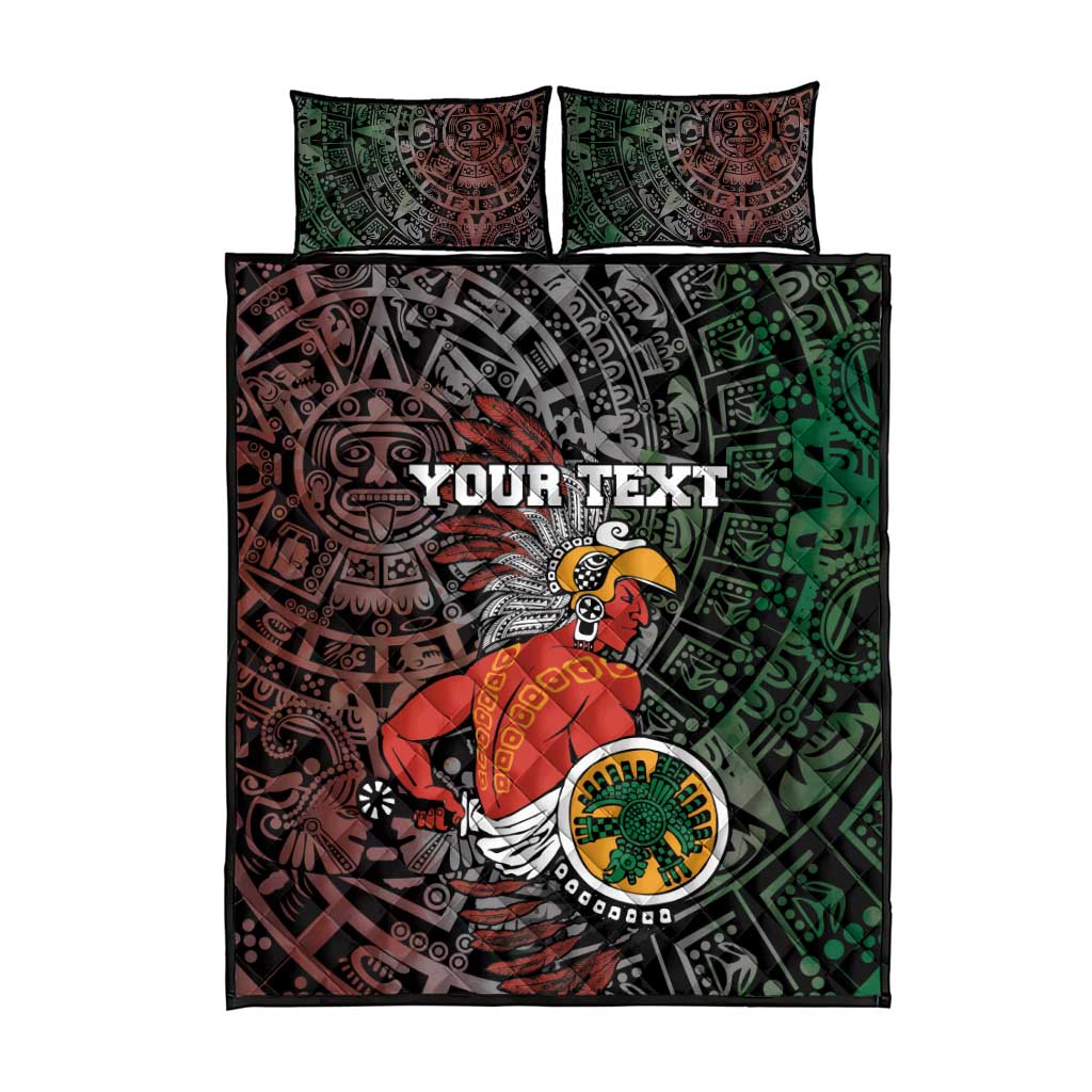 Personalized Mexican Tribal Aztec Warriors Quilt Bed Set Aztec Sun God - Wonder Print Shop