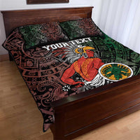 Personalized Mexican Tribal Aztec Warriors Quilt Bed Set Aztec Sun God - Wonder Print Shop