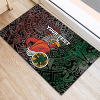 Personalized Mexican Tribal Aztec Warriors Rubber Doormat Aztec Sun God - Wonder Print Shop