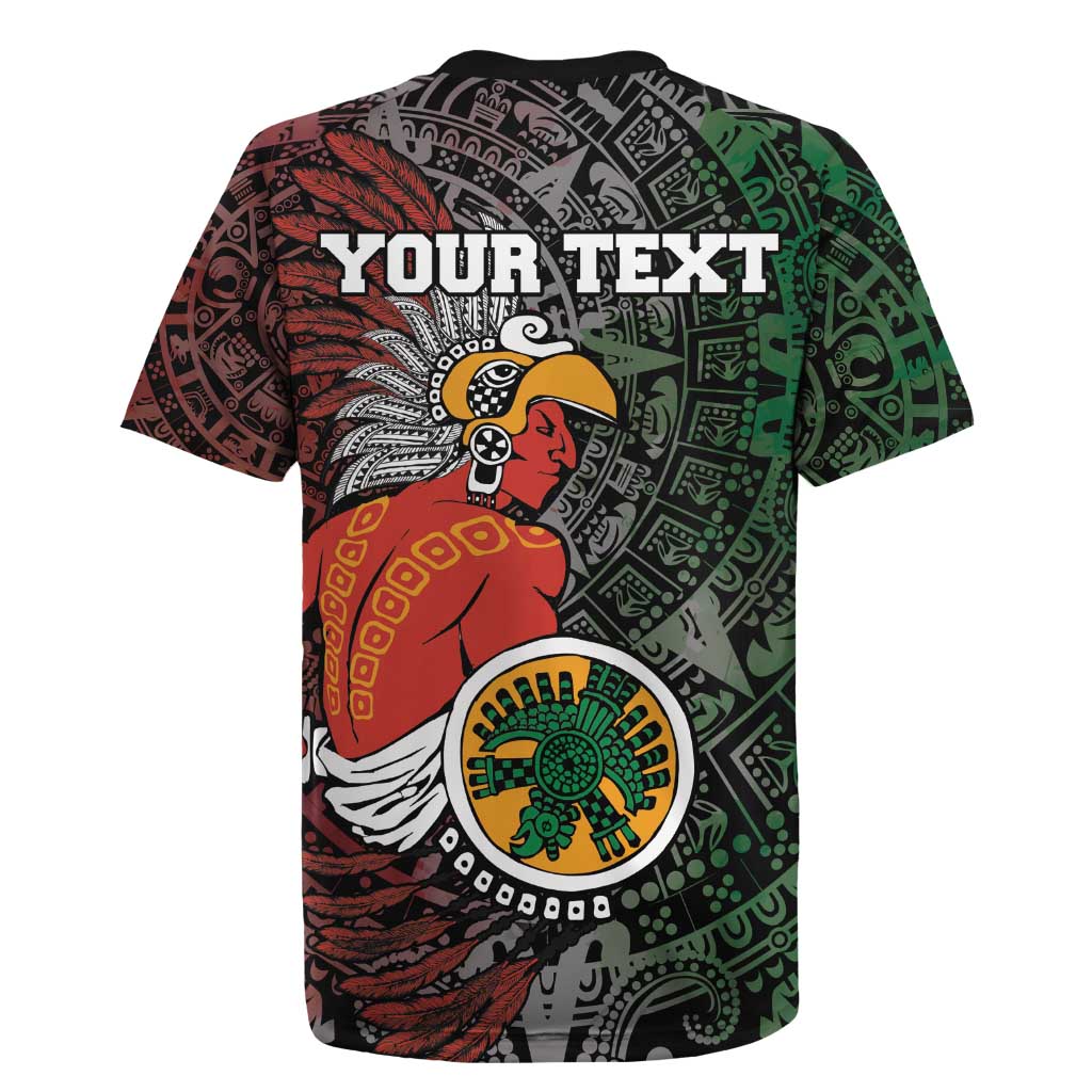 Personalized Mexican Tribal Aztec Warriors Rugby Jersey Aztec Sun God - Wonder Print Shop