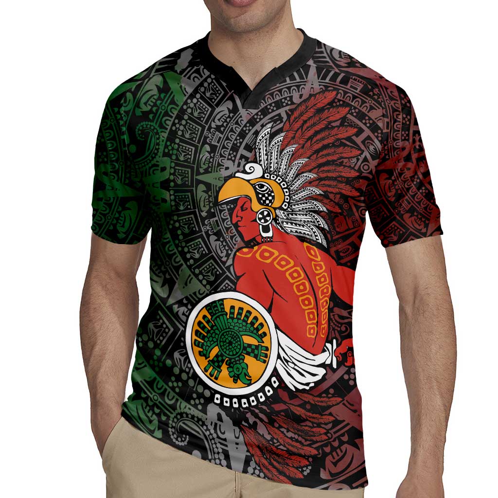 Personalized Mexican Tribal Aztec Warriors Rugby Jersey Aztec Sun God - Wonder Print Shop