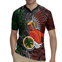 Personalized Mexican Tribal Aztec Warriors Rugby Jersey Aztec Sun God - Wonder Print Shop