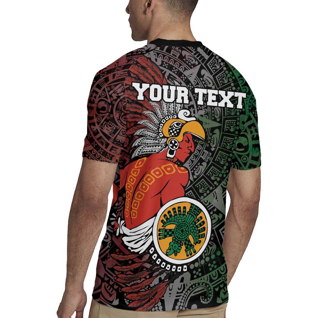 Personalized Mexican Tribal Aztec Warriors Rugby Jersey Aztec Sun God - Wonder Print Shop