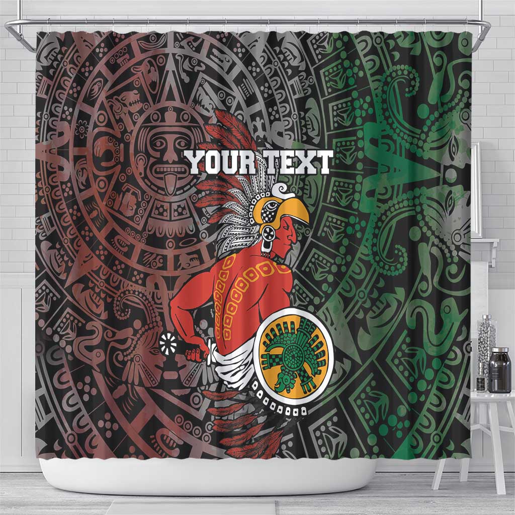 Personalized Mexican Tribal Aztec Warriors Shower Curtain Aztec Sun God