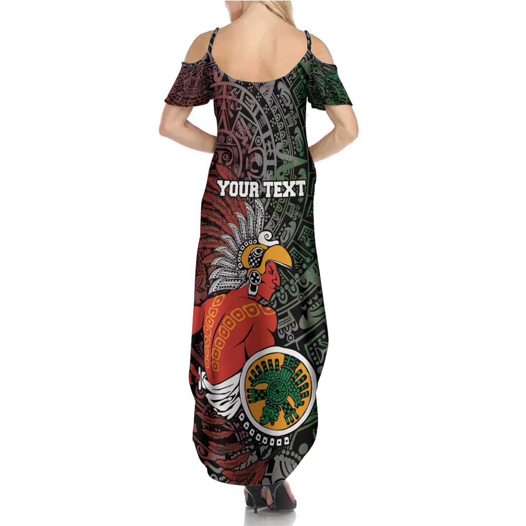 Personalized Mexican Tribal Aztec Warriors Summer Maxi Dress Aztec Sun God - Wonder Print Shop