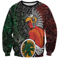 Personalized Mexican Tribal Aztec Warriors Sweatshirt Aztec Sun God - Wonder Print Shop