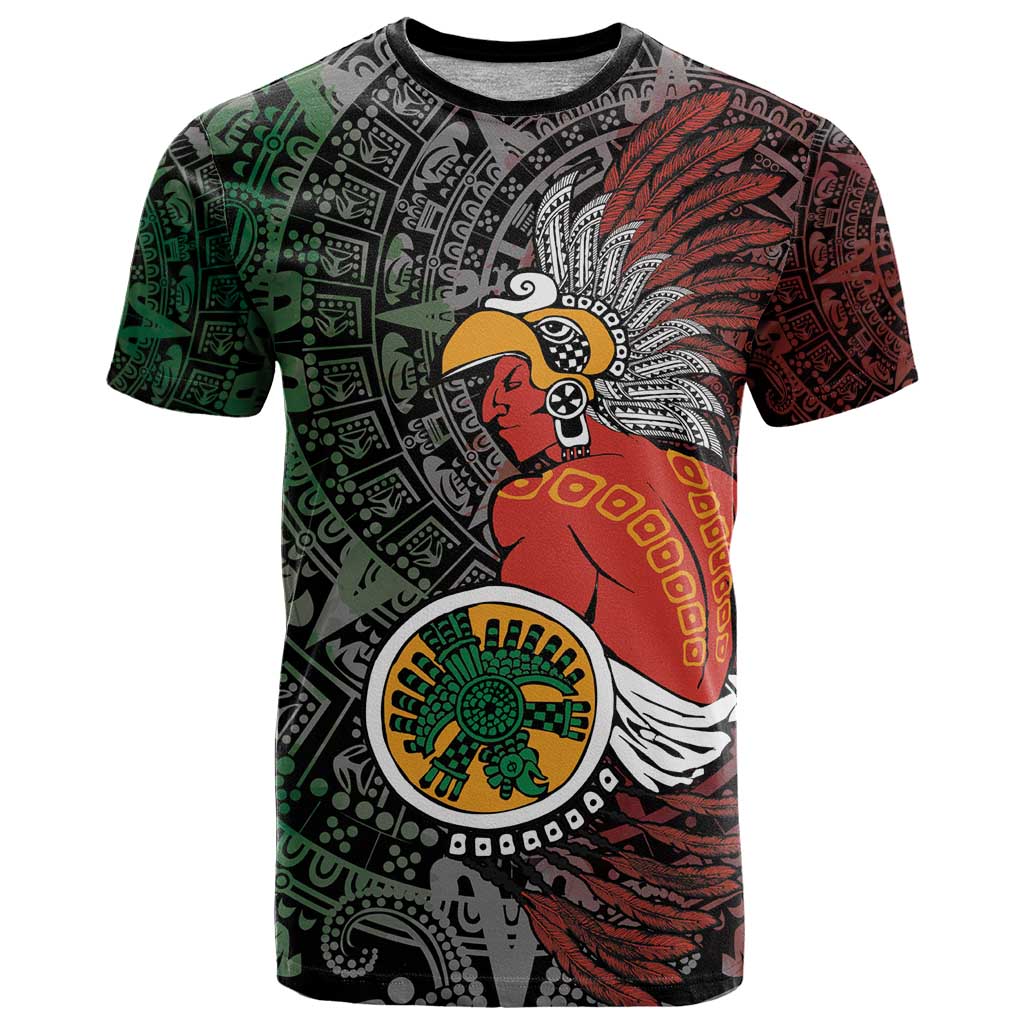 Personalized Mexican Tribal Aztec Warriors T Shirt Aztec Sun God - Wonder Print Shop