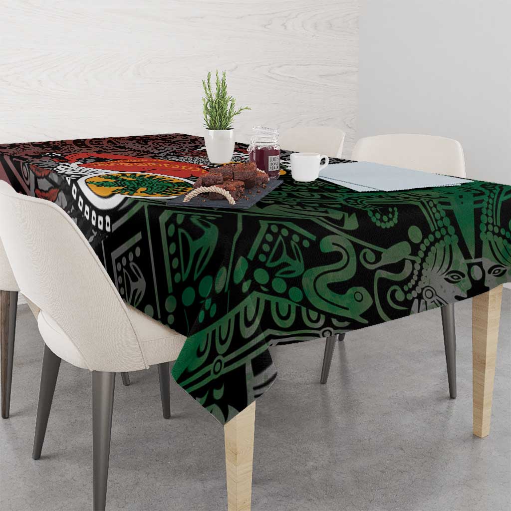 Personalized Mexican Tribal Aztec Warriors Tablecloth Aztec Sun God - Wonder Print Shop